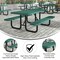 Flash Furniture Mantilla Rectangle Picnic Table, Green, Expanded Metal Mesh Top, Black Frame, 72-1/4 in L SLF-EML-72-GN-GG - alternate 2